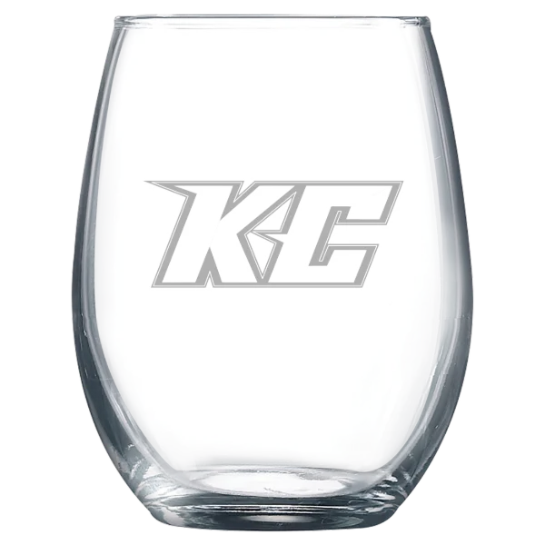 Keystone College Polar Camel 9 oz. Stemless Wine Glass