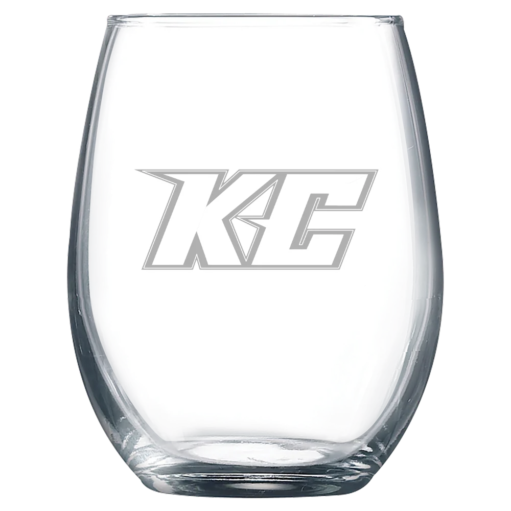 Keystone College Polar Camel 9 oz. Stemless Wine Glass