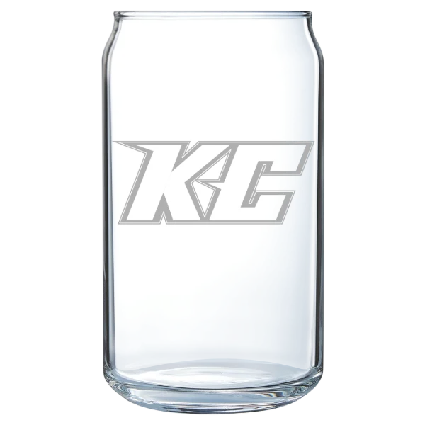 Keystone College Polar Camel 16 oz. Can Glass