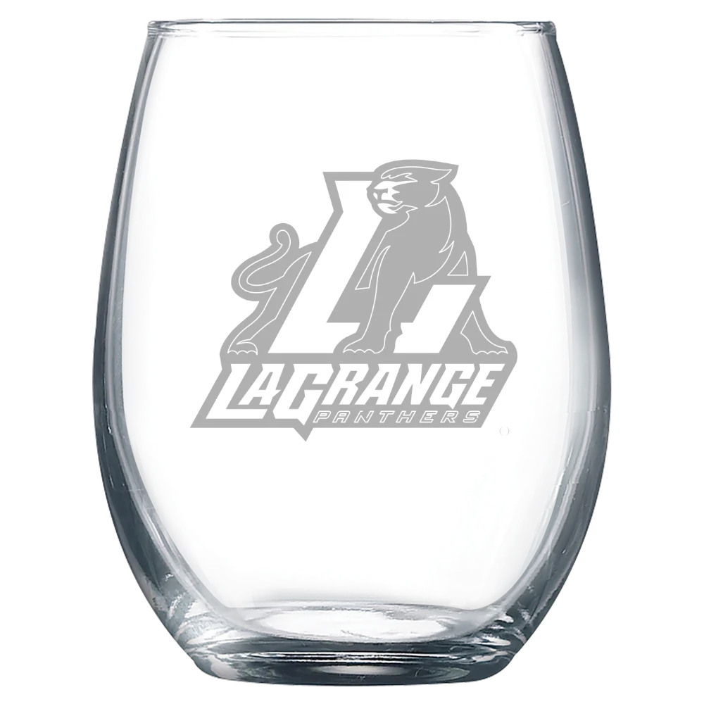 LaGrange College Polar Camel 9 oz. Stemless Wine Glass