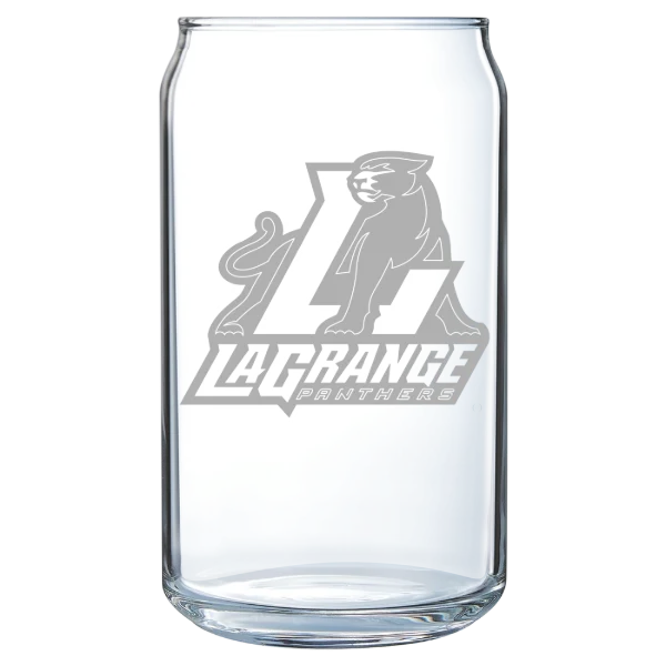 LaGrange College Polar Camel 16 oz. Can Glass