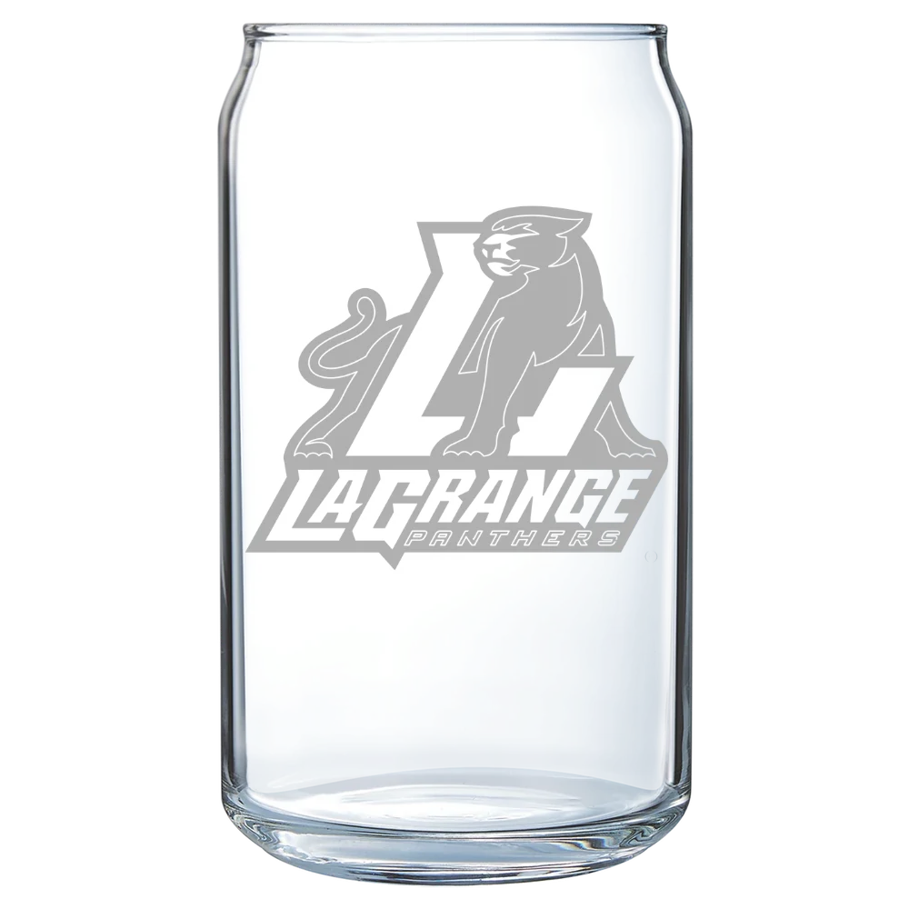 LaGrange College Polar Camel 16 oz. Can Glass