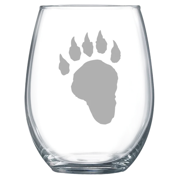 Lake Forest College Polar Camel 15 oz. Stemless Wine Glass