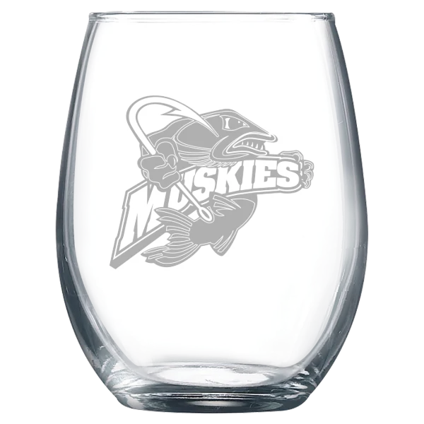 Lakeland University Polar Camel 9 oz. Stemless Wine Glass