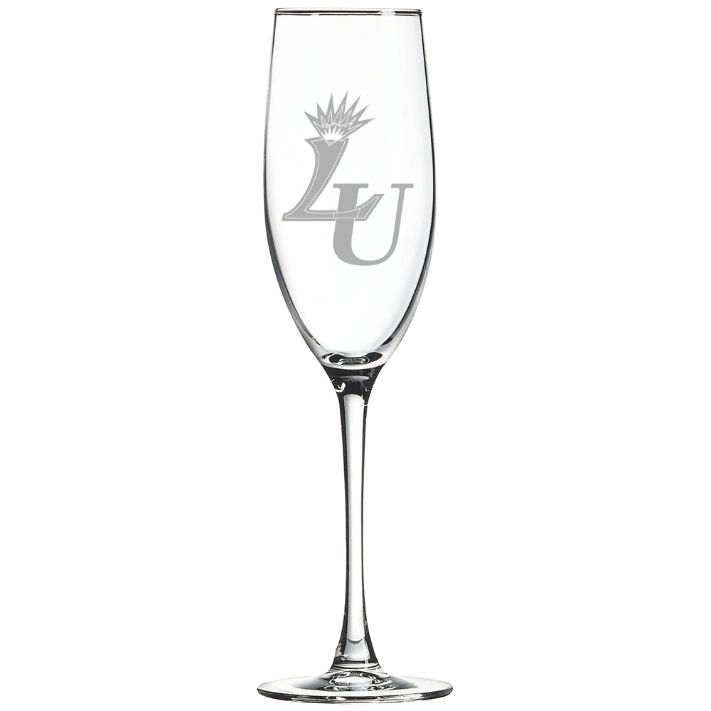 Lasell University Polar Camel 8 oz. Champagne Flute