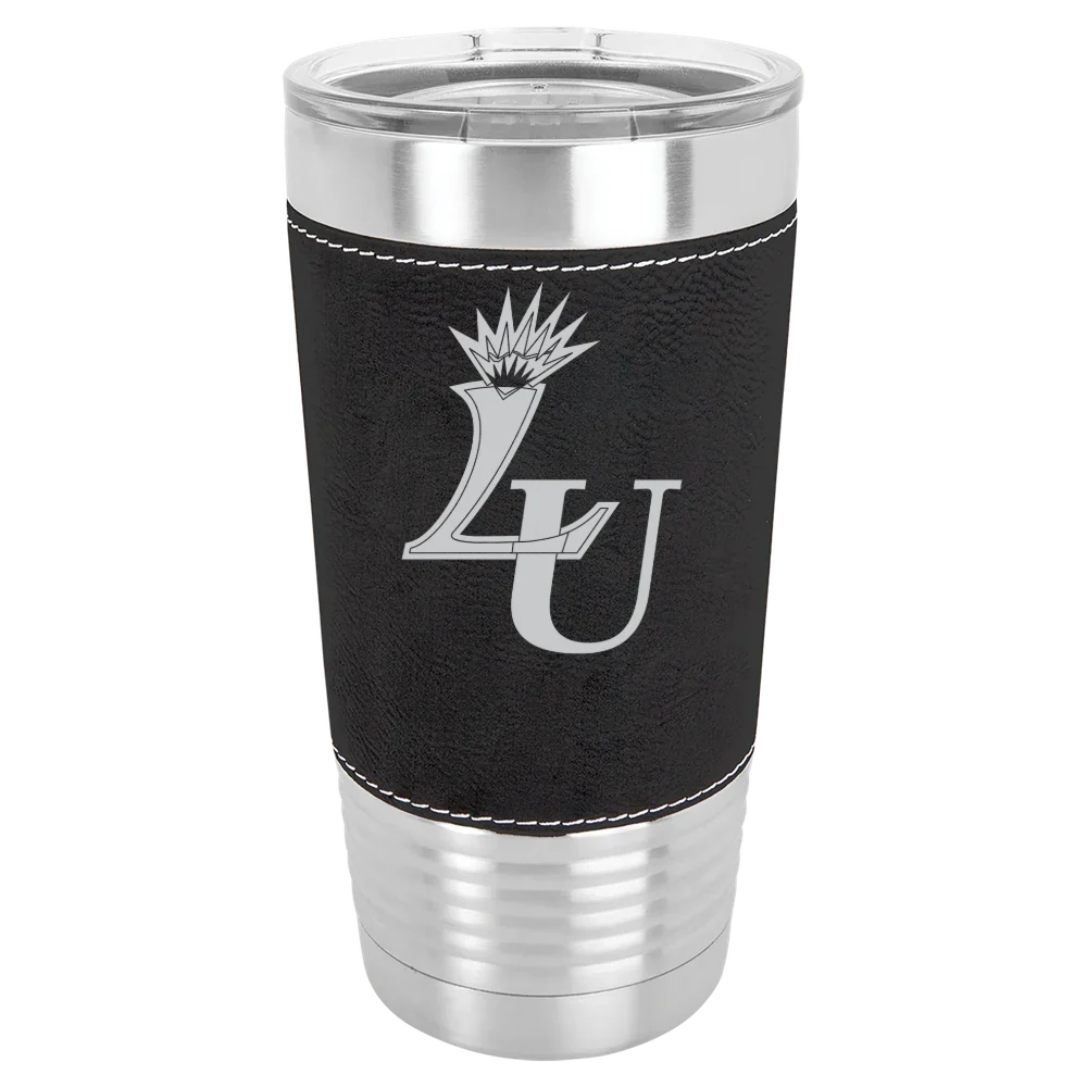 Lasell University Polar Camel 20 oz. Leatherette Grip Tumbler with Standard Lid
