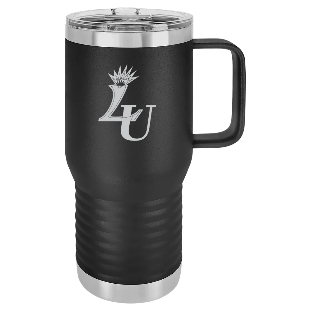 Lasell University Polar Camel 20 oz. Travel Mug with Slider Lid