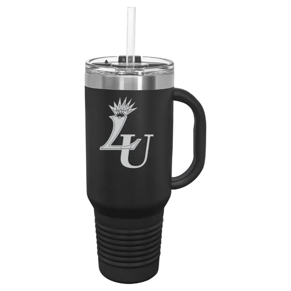 Lasell University Polar Camel 40 oz. Travel Mug with Snap Lid & Straw
