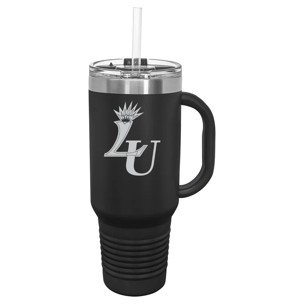 Lasell University Polar Camel 40 oz. Travel Mug with Snap Lid & Straw