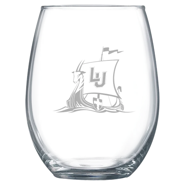 Lawrence University Polar Camel 15 oz. Stemless Wine Glass