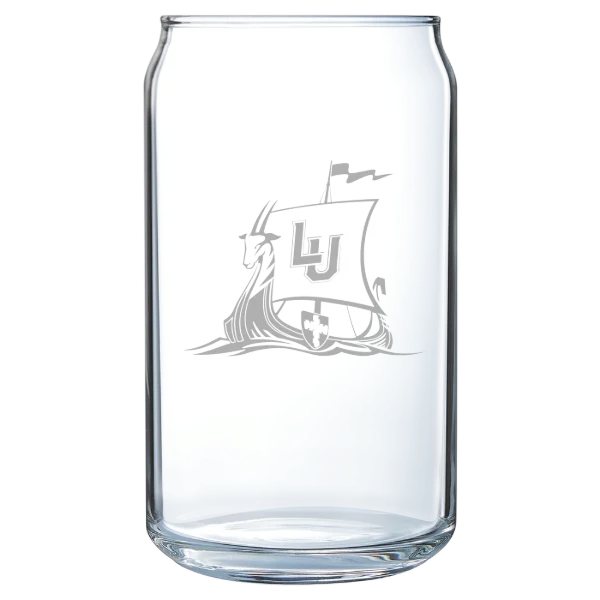 Lawrence University Polar Camel 16 oz. Can Glass