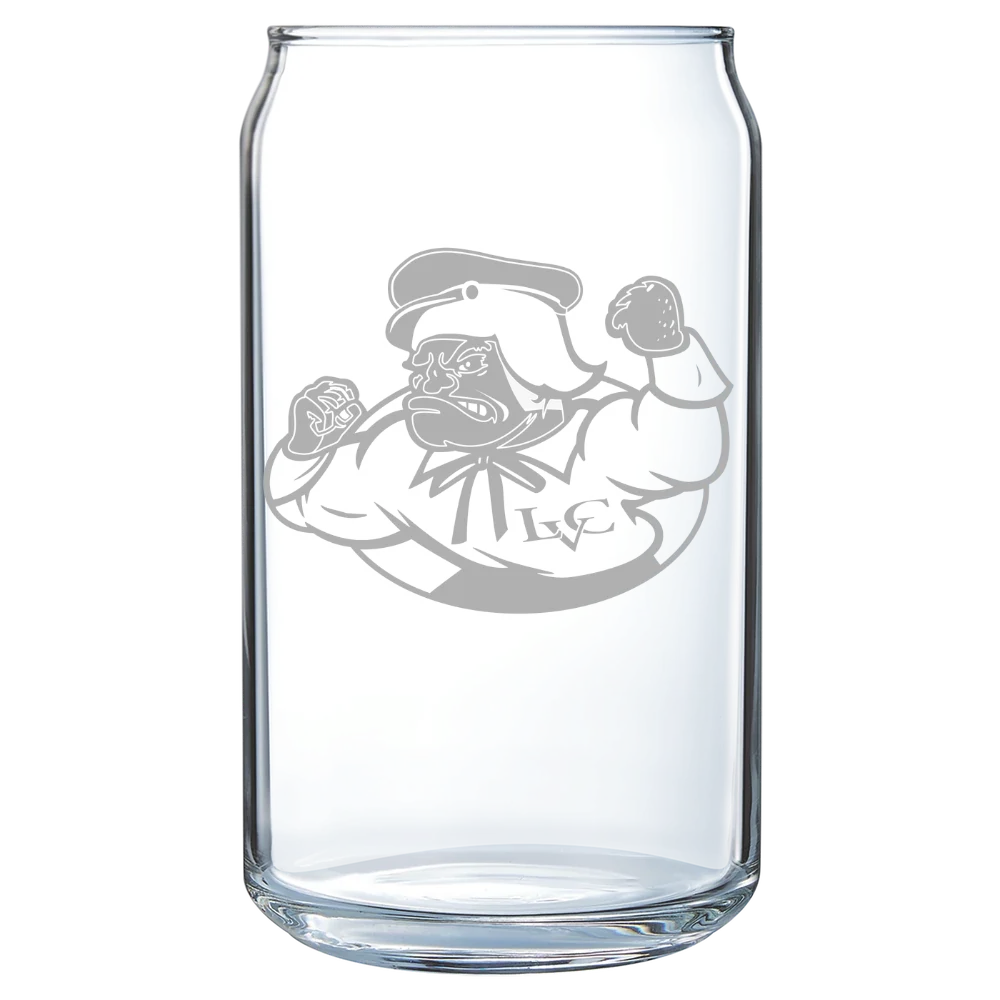 Lebanon Valley College Polar Camel 16 oz. Can Glass