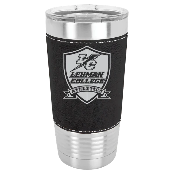 Lehman College Polar Camel 20 oz. Leatherette Grip Tumbler with Standard Lid