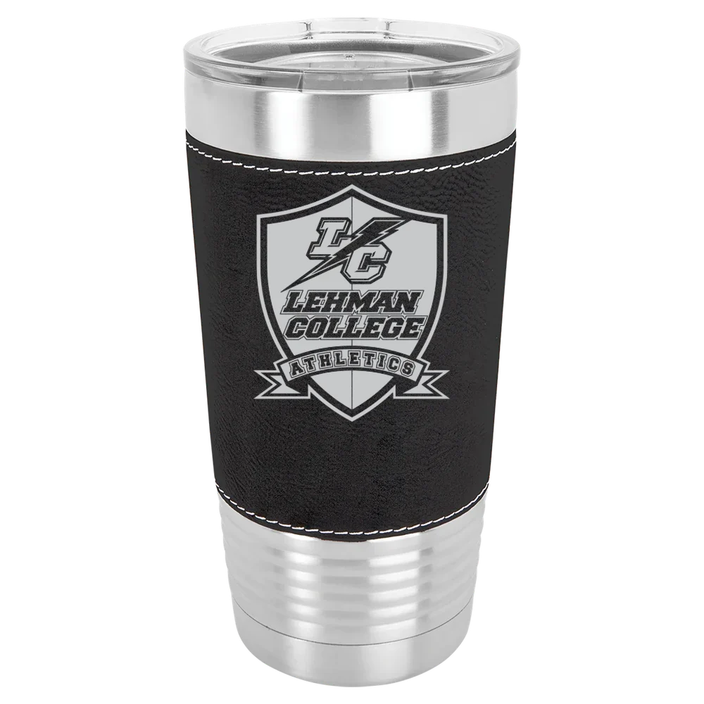 Lehman College Polar Camel 20 oz. Leatherette Grip Tumbler with Standard Lid