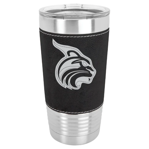 Lesley University Polar Camel 20 oz. Leatherette Grip Tumbler with Standard Lid