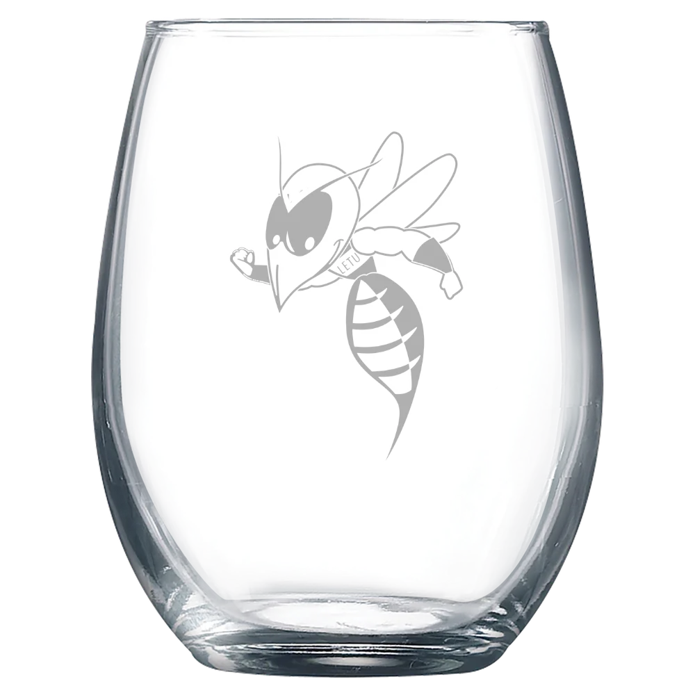 LeTourneau University Polar Camel 9 oz. Stemless Wine Glass