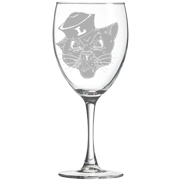 Linfield University Polar Camel 10 1/2 oz. Wine Glass