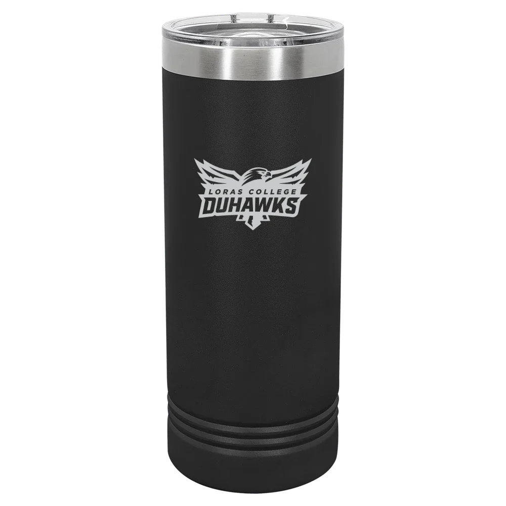 Loras College Polar Camel 22 oz. Skinny Tumbler with Slider Lid