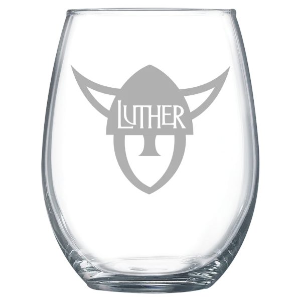 Luther College Polar Camel 15 oz. Stemless Wine Glass