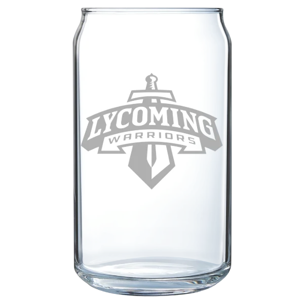 Lycoming College Polar Camel 16 oz. Can Glass