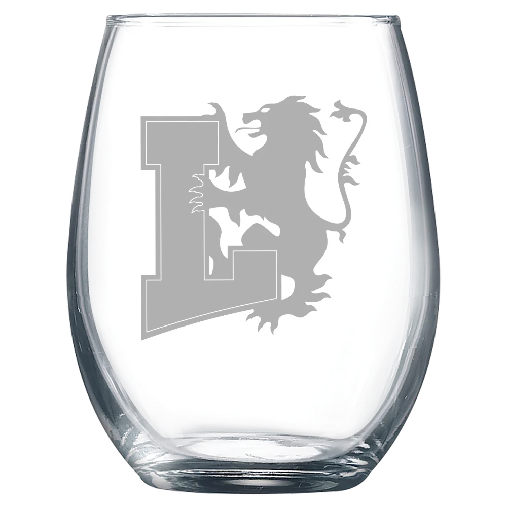 Lyon College Polar Camel 9 oz. Stemless Wine Glass