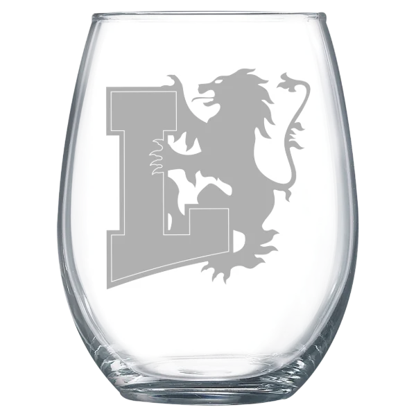 Lyon College Polar Camel 15 oz. Stemless Wine Glass
