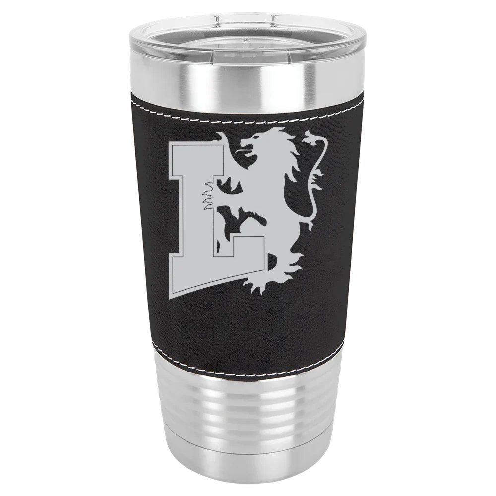 Lyon College Polar Camel 20 oz. Leatherette Grip Tumbler with Standard Lid