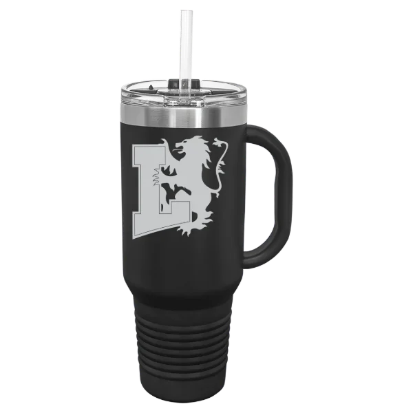 Lyon College Polar Camel 40 oz. Travel Mug with Snap Lid & Straw