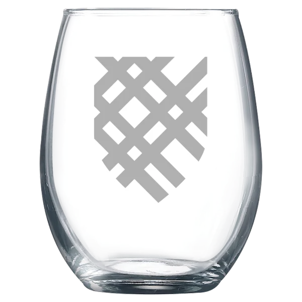 Macalester College Polar Camel 9 oz. Stemless Wine Glass