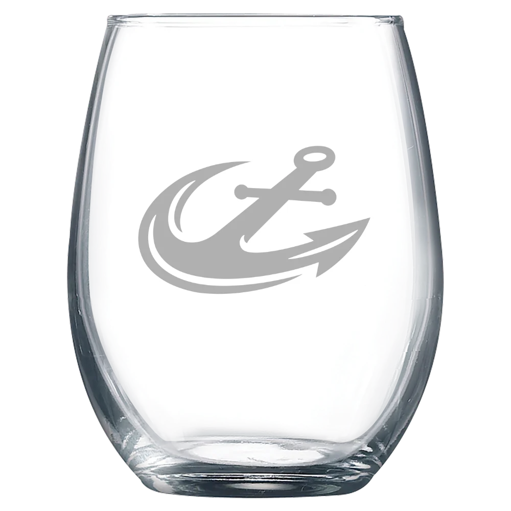 Maine Maritime Academy Polar Camel 9 oz. Stemless Wine Glass
