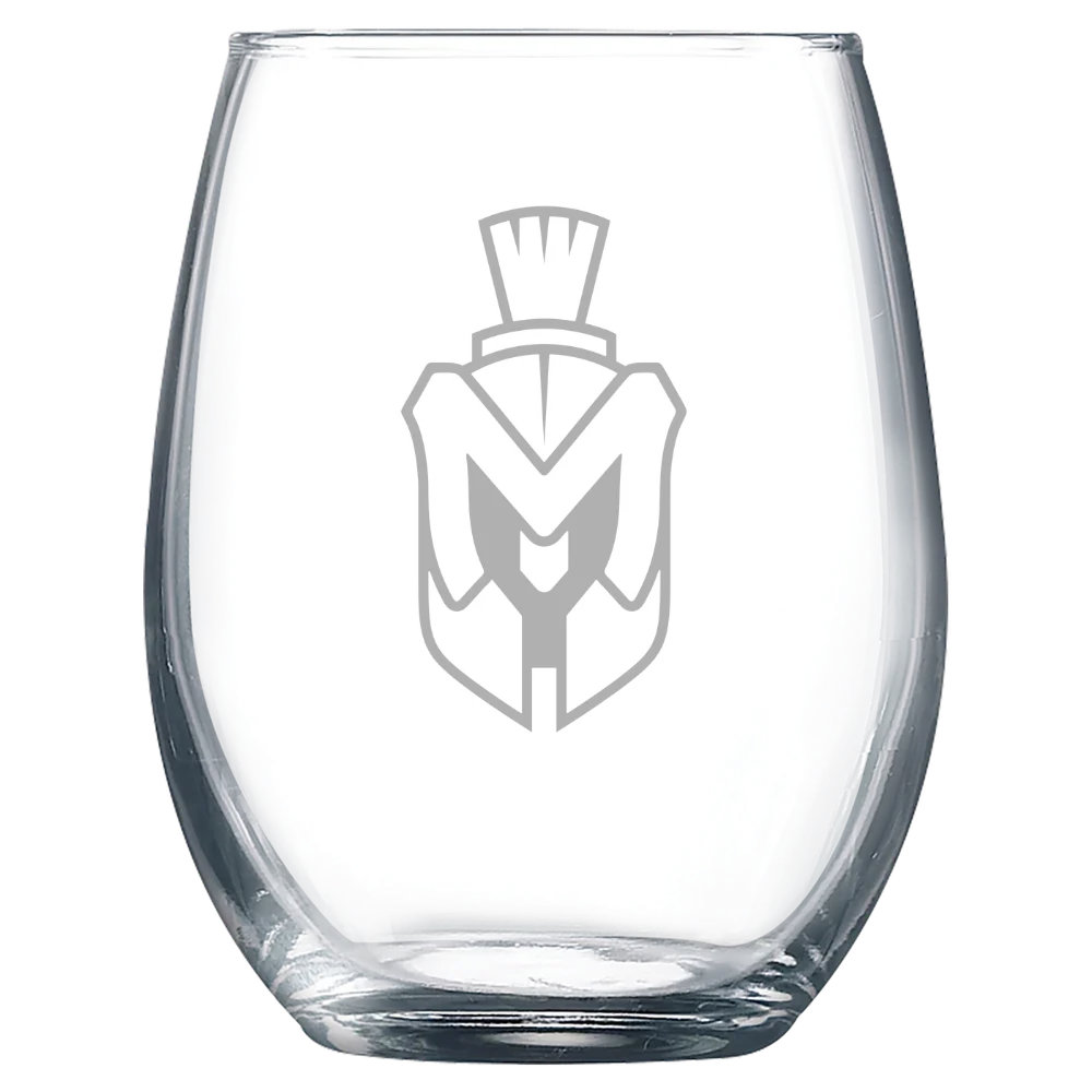 Manchester University Polar Camel 9 oz. Stemless Wine Glass