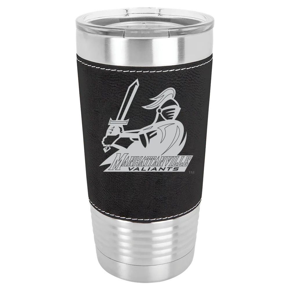 Manhattanville University Polar Camel 20 oz. Leatherette Grip Tumbler with Standard Lid
