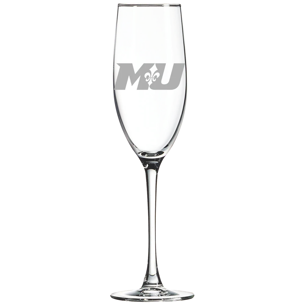 Marymount University (Virginia) Polar Camel 8 oz. Champagne Flute