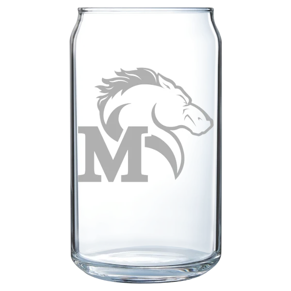 Marywood University Polar Camel 16 oz. Can Glass