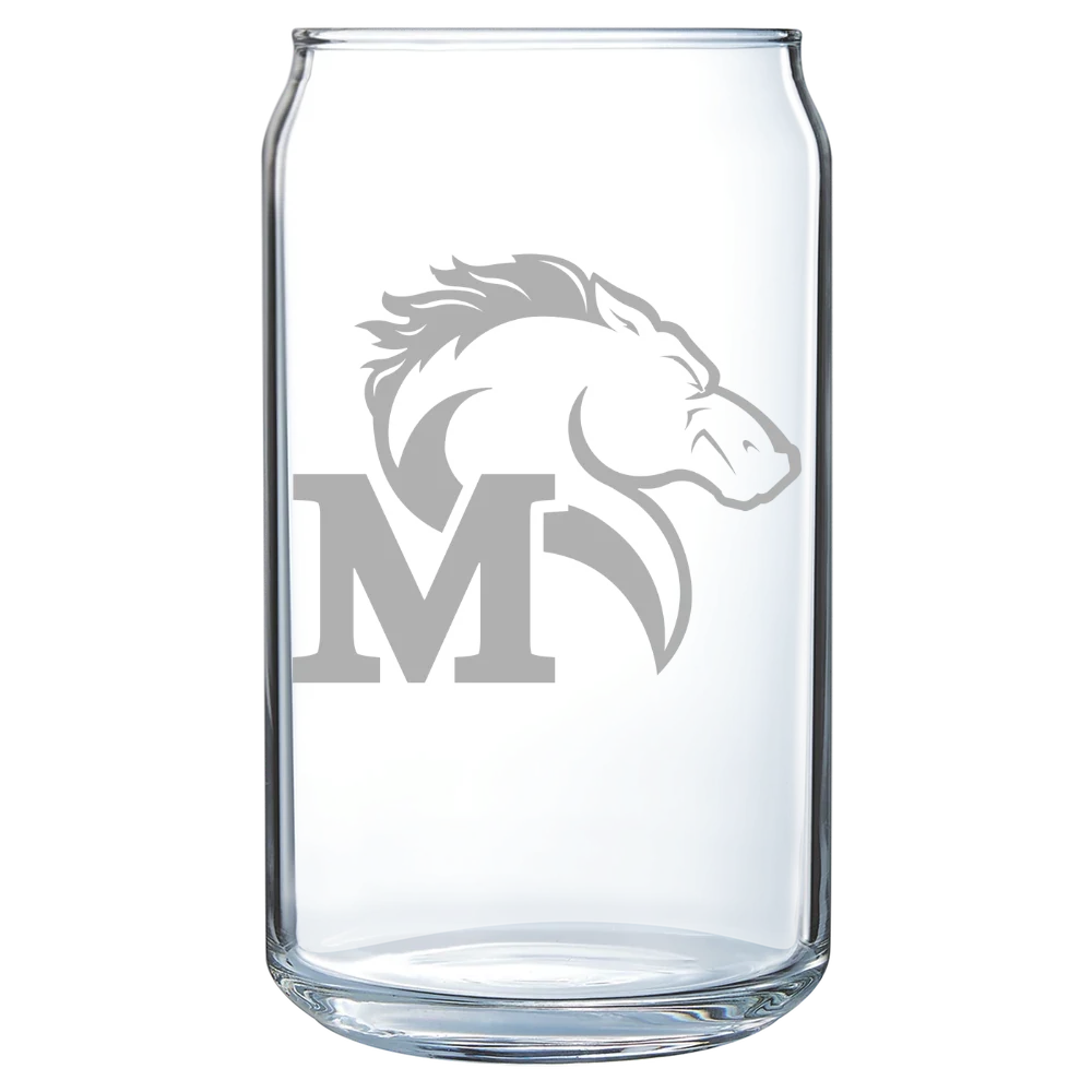 Marywood University Polar Camel 16 oz. Can Glass