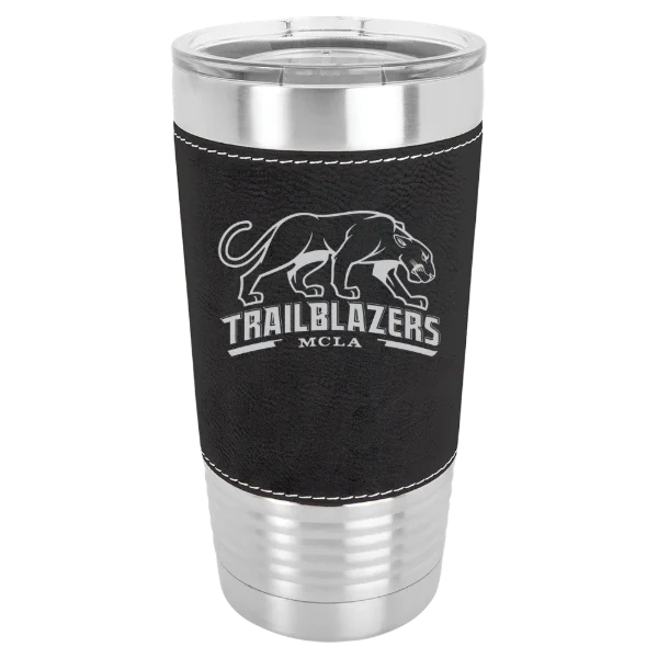 Massachusetts College of Liberal Arts Polar Camel 20 oz. Leatherette Grip Tumbler with Standard Lid