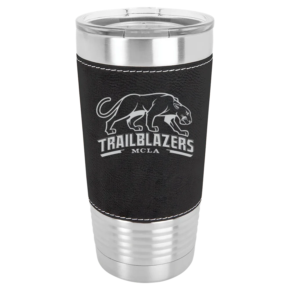 Massachusetts College of Liberal Arts Polar Camel 20 oz. Leatherette Grip Tumbler with Standard Lid