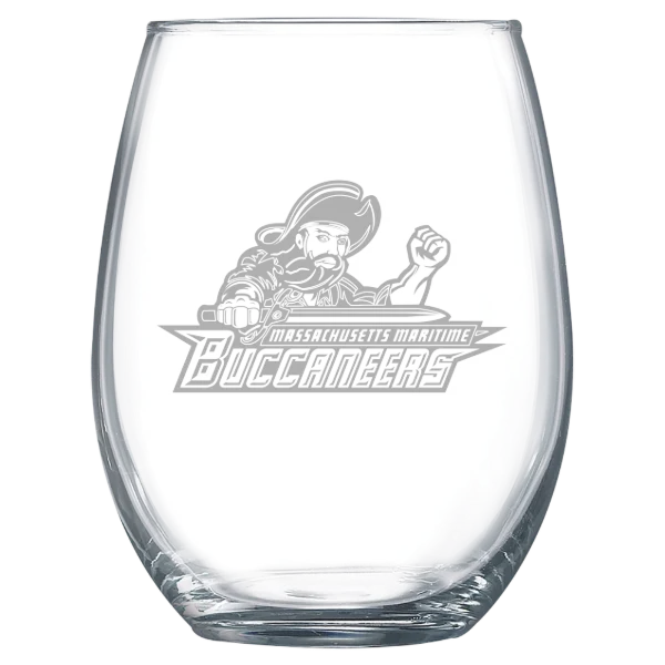 Massachusetts Maritime Academy Polar Camel 15 oz. Stemless Wine Glass