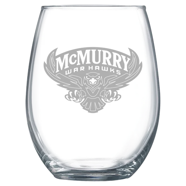 McMurry University Polar Camel 15 oz. Stemless Wine Glass