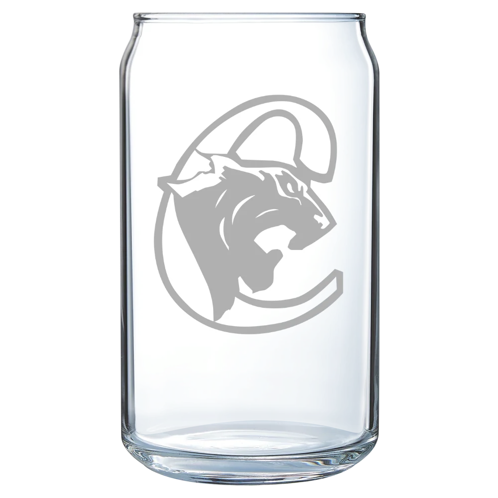 Medgar Evers College Polar Camel 16 oz. Can Glass