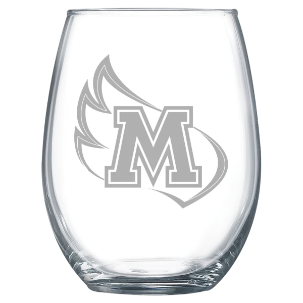 Meredith College Polar Camel 15 oz. Stemless Wine Glass