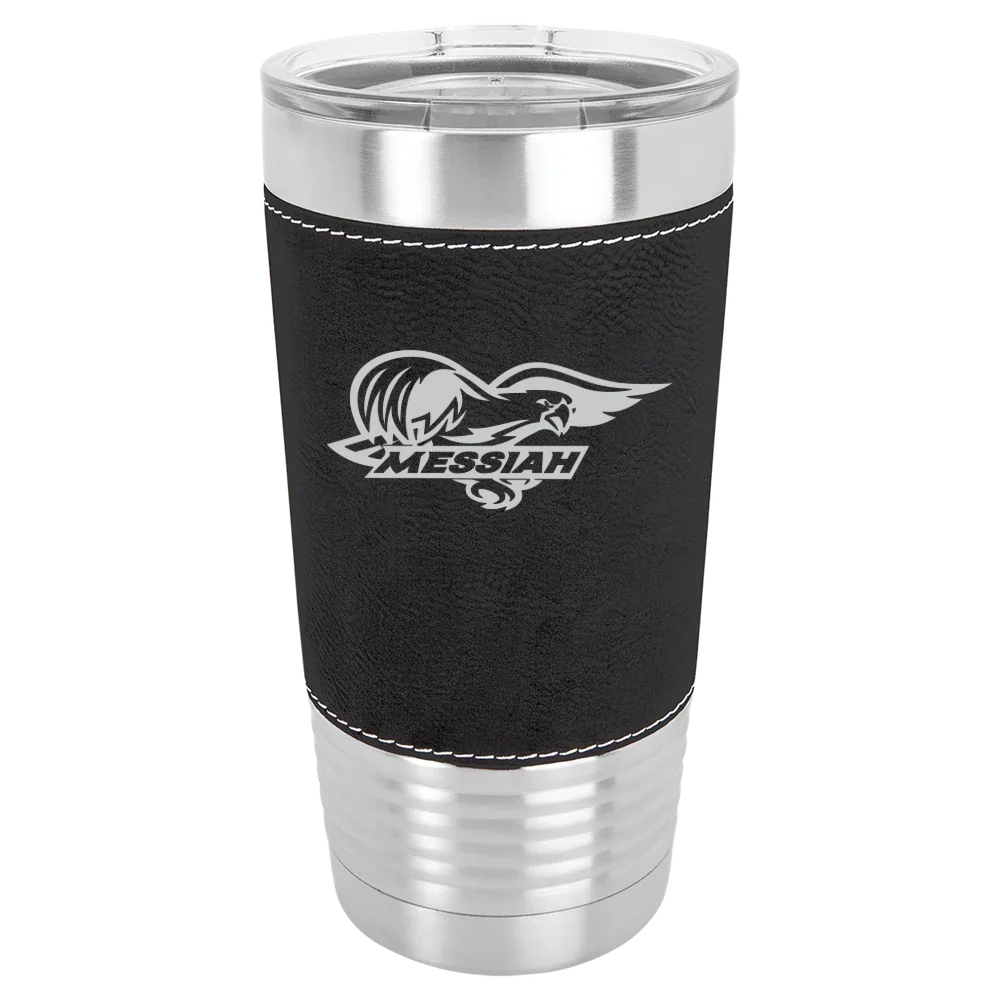 Messiah University Polar Camel 20 oz. Leatherette Grip Tumbler with Standard Lid