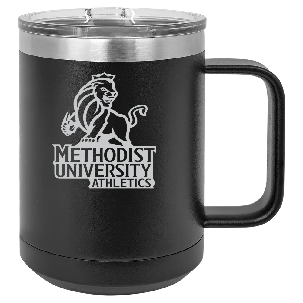Methodist University Polar Camel 15 oz. Mug with Slider Lid