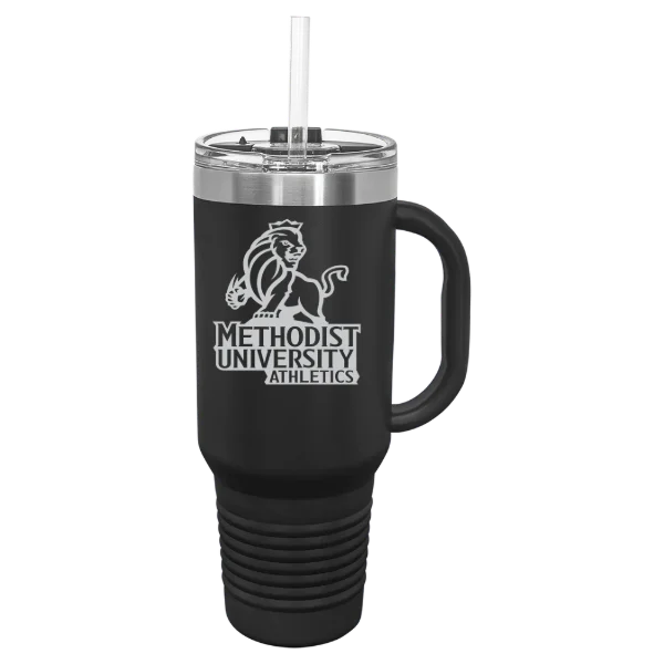Methodist University Polar Camel 40 oz. Travel Mug with Snap Lid & Straw