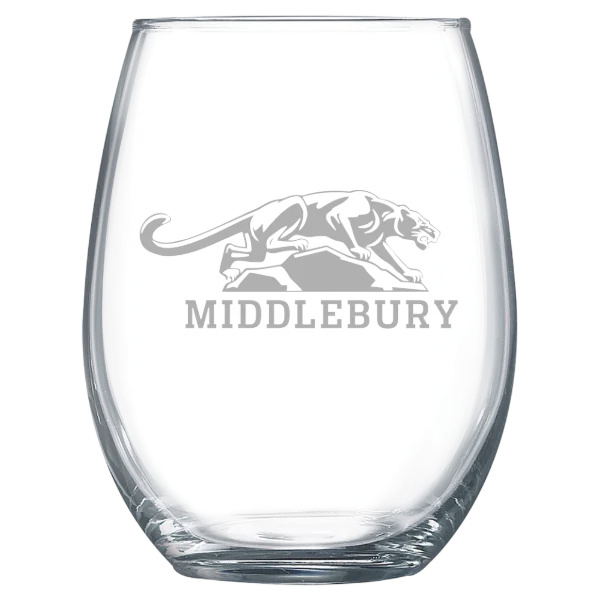Middlebury College Polar Camel 15 oz. Stemless Wine Glass