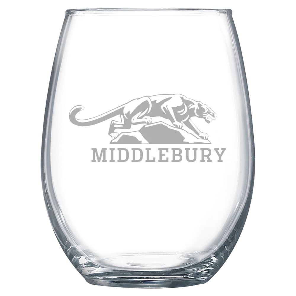 Middlebury College Polar Camel 15 oz. Stemless Wine Glass