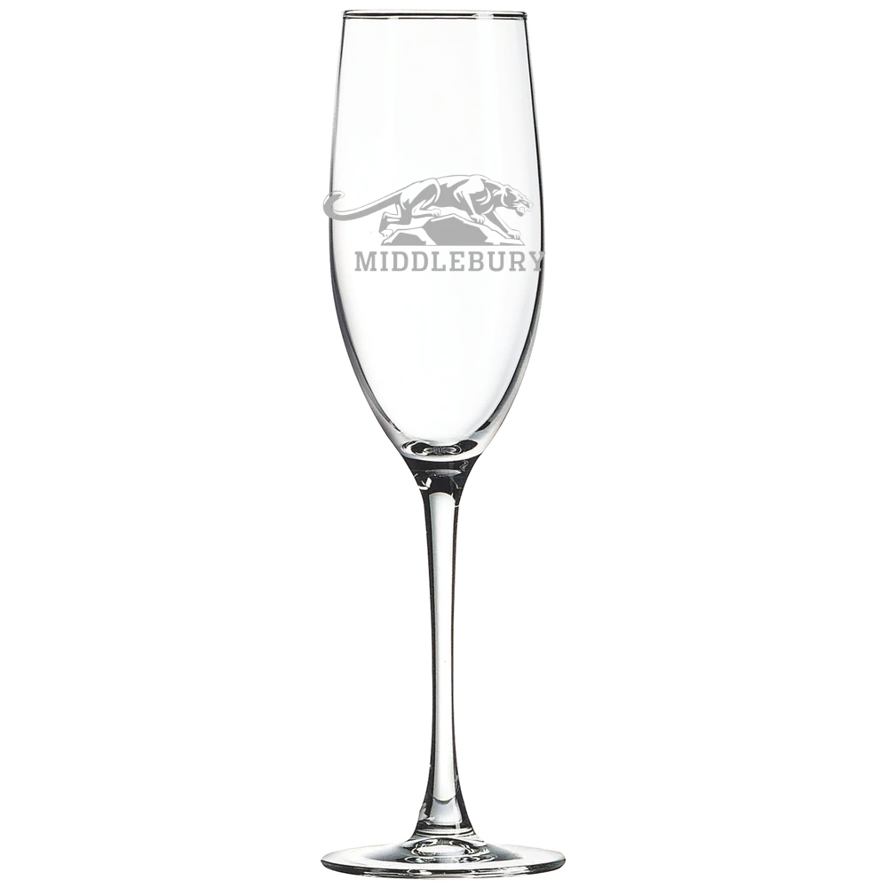 Middlebury College Polar Camel 8 oz. Champagne Flute
