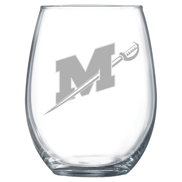 Millsaps College Polar Camel 15 oz. Stemless Wine Glass