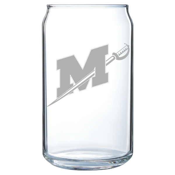 Millsaps College Polar Camel 16 oz. Can Glass