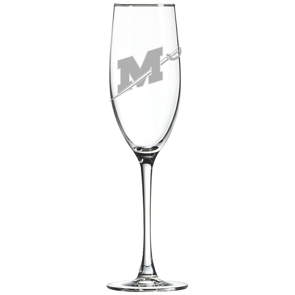 Millsaps College Polar Camel 8 oz. Champagne Flute